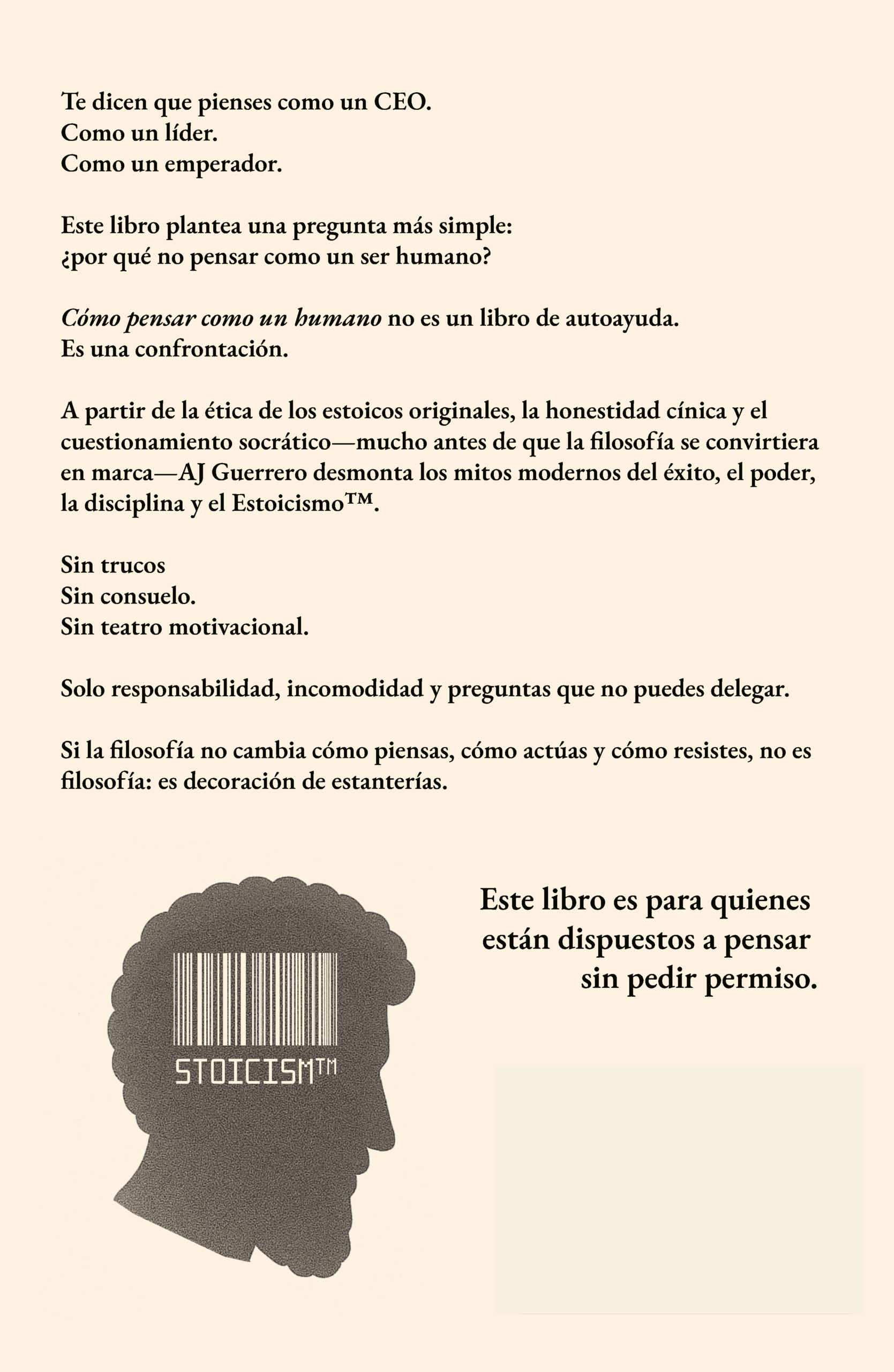 Como Pensar como un Humano version Español 237 paginas Back