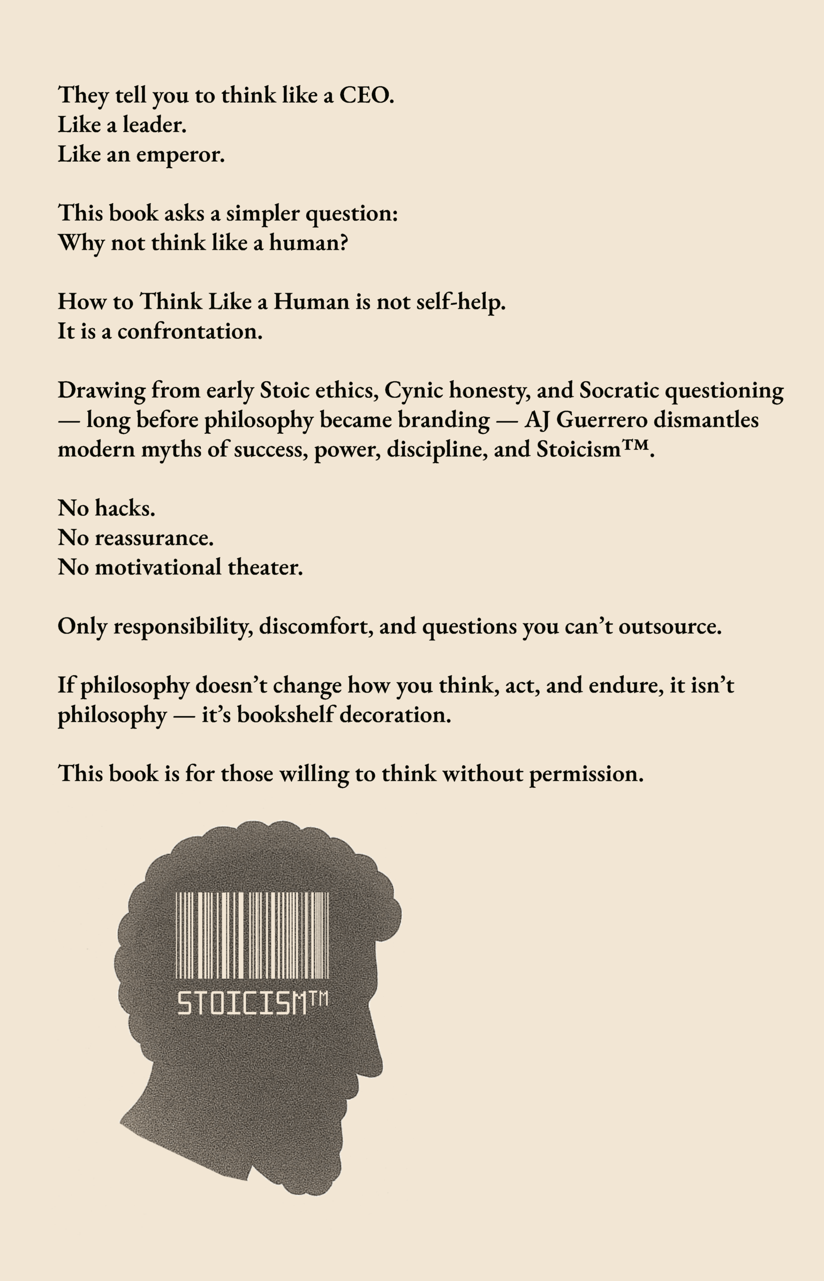 How to think like a human US version 230 pages 1 Back